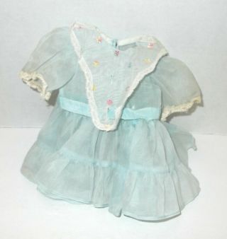 Vintage 16 " Terri Lee Doll Tagged Blue Organdy Party Dress 1950s
