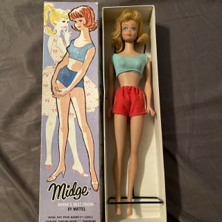 1963 Blonde Midge Doll & Box Vintage Barbie Best Friend