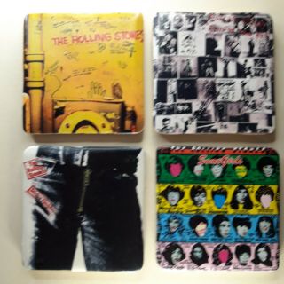 The Rolling Stones Set Of 4 Ceramic Coasters - Collectors Rare Vintage