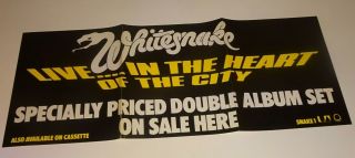 Whitesnake Live In The Heart Of The City 1980 United Artists Album Banner Poster