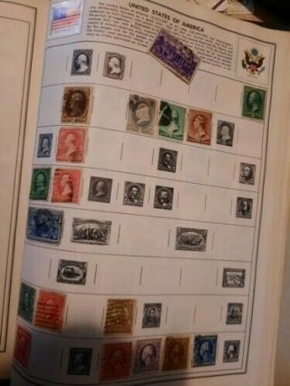 Vintage Ambassador Album Postage Stamps Of The World W/ Over 600 Stamps Inside