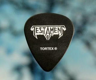 Testament // Chuck Billy 2010 Carnage Concert Tour Guitar Pick // Black/white