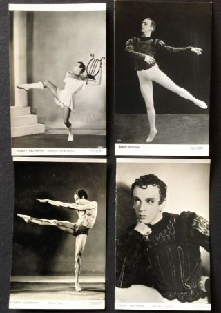 Robert Helpmann.  Four Rare Vintage C.  1945 Photographs.  Sadler 