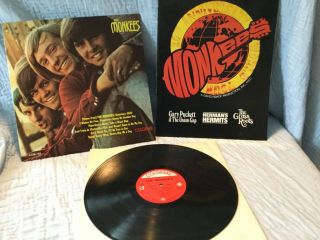 1960s Pop Group The Monkees Vinyl Record And Book Concert Schedule.