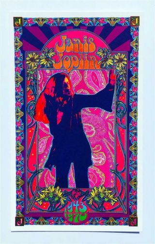 Bob Masse Janis Joplin Rock Concert Postcard Handbill