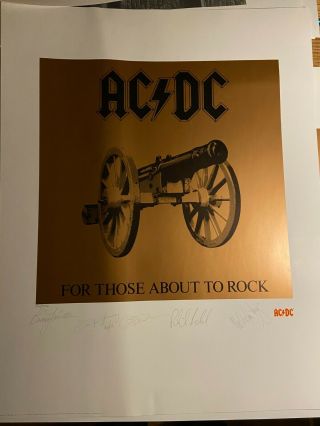 Acdc For Those About To Rock Album Art Lithograph Print Angus Young