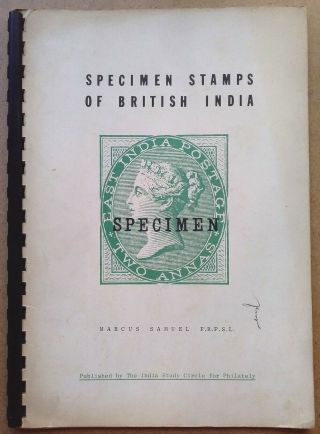 Specimen Stamps Of British India By Marcus Samuel