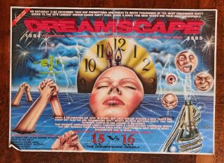 Rave Flyer,  A3,  Poster,  Dreamscape,  15 Vs 16,  Year