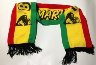 Bob Marley Reggae Colours Vintage 1980s Concert Scarf