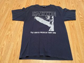 Vtg Led Zeppelin T Shirt Vintage Last North American Tour Size Medium