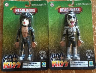 Kiss Gene Simmons And Paul Stanley Rock Headliners Poseables