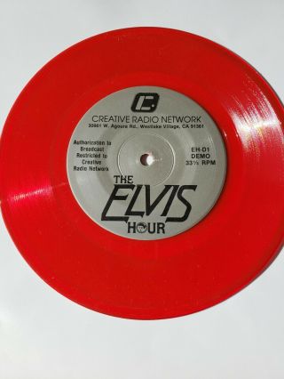 Elvis Presley - 33 1/3 Red Vinyl - Creative Radio Network - Elvis Hour /memories