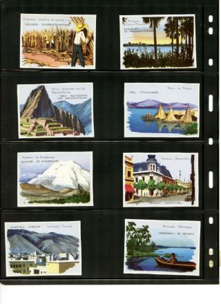 Poster Stamp Lot South America Tourism Sites Brazil Venezuela Peru Art Pieces