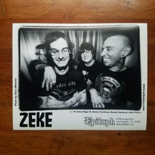 Zeke Publicity Press Photo (8x10 Black And White) Epitaph Punk Marky Felchtone