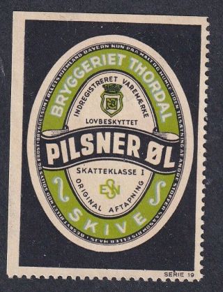Denmark Poster Stamp Local Beer Brewery Thordal Skive