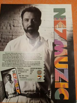 Michael Nesmith The Monkees Solo Tour Clippings & Promo Flyer for Nezmuzic 1989 3