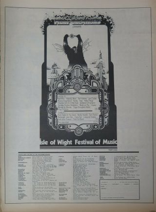 Bob Dylan The Band The Who Moody Blues 1969 Isle Of Wight Festival Full - Page Adg