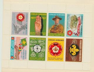 Gb 1957 Baden Powell Centenary Booklet With Unmounted Scouting Poster Stamps