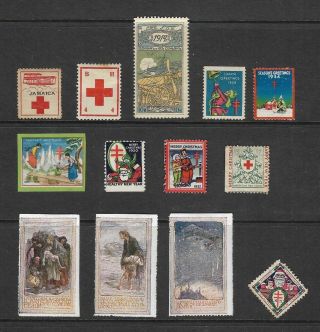 Charity Seals - Red Cross & Tuberculosis - Korea,  Jamaica,  Usa,  Ussr Labels Etc.