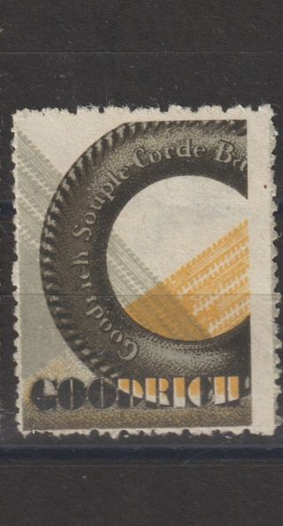 German Poster Stamp Goodrich Tyres