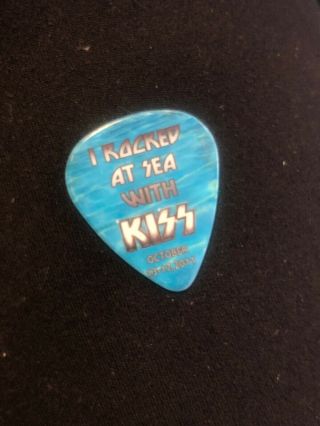 I Rocked At Sea W 1st Kiss Kruise Guitar Pick 2011 Rock Band Navy Army Tour Live