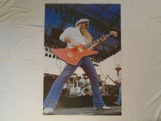 Zz Top 1984 Poster Anabas England Dusty Hill Billy Gibbons Frank Beard