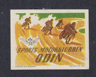 Denmark Poster Stamp Local Bike Motorcycle Sport Club Odin