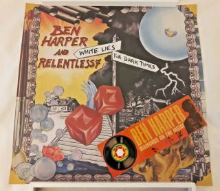 Ben Harper White Lies For Dark Times Rare Promo Poster,  Sticker Pearl Jam Surf