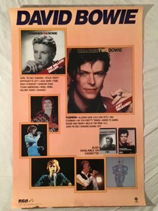 David Bowie 1981 Promo Poster Changes Two Rca Records