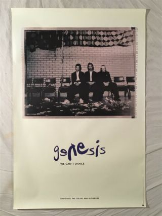 Genesis 1991 Matte Promo Poster We Can’t Dance Phil Collins