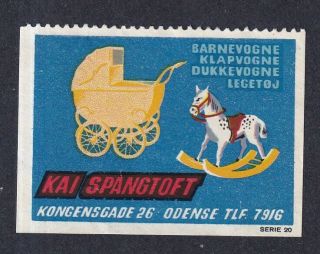Denmark Poster Stamp Kai Spangtoft Toy & Pram Shop Odense