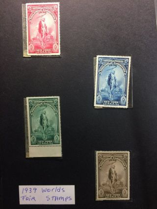 Us Vintage 1936 International Philatelic Exposition Cinderella Stamps Set Mnh