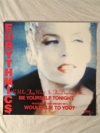 Eurythmics 1985 Promo Poster Be Yourself Tonight Annie Lennox