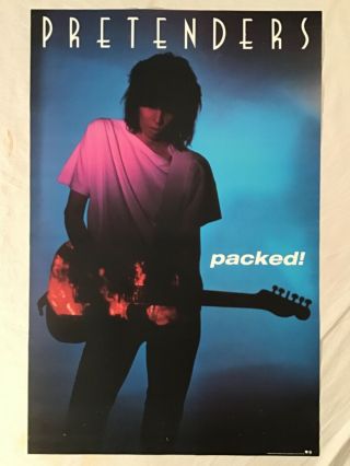 Pretenders 1990 Promo Poster Packed Chrissie Hynde