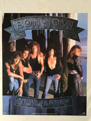 Bon Jovi 1988 Promo Poster Jersey