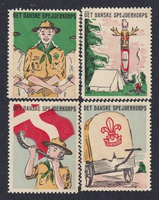 Denmark Poster Stamps Scouting The Danish Scout Assosciation