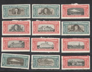 Us Poster Stamps Lewis & Clark Exposition Portland 1905 Mh