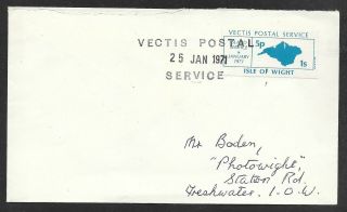 G.  B.  - 1971 Postal Strike Cover - Vectis Postal Service Isle Of Wight