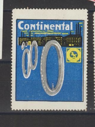 German Poster Stamp Cars Continental Tyres