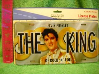 Elvis Presley Metal License Plate " The King Of R0ck 