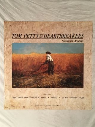 Tom Petty 1985 Promo Poster Southern Accents And The Heartbreakers