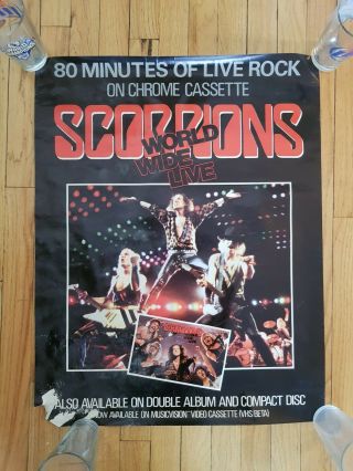 Scorpions World Wide Live Promo Poster 22 " X 28 "