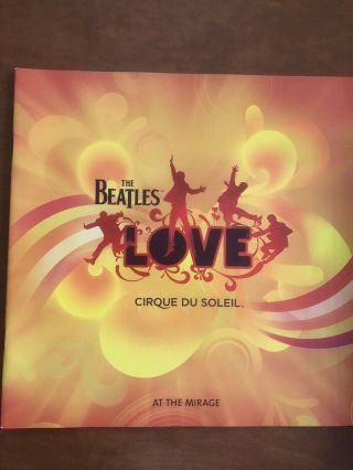 The Beatles Love Cirque Du Soleil Mirage Las Vegas Program & Ticket Stubs
