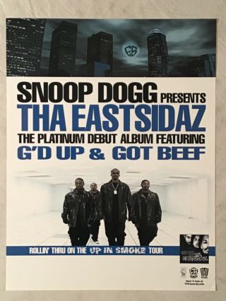 Tha Eastsidaz Snoop Dogg 2000 Promo Poster Rap Hip Hop