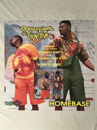 Dj Jazzy Jeff And The Fresh Prince 1991 Promo Poster Homebase Hip Hop Rap