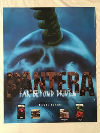 Pantera 1994 Promo Poster Far Beyond Driven
