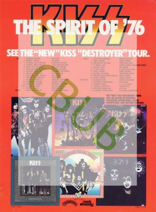 Kiss - Spirit Of 76 Destroyer Industry Trade Ads Limited Edition 8 X 10 Print