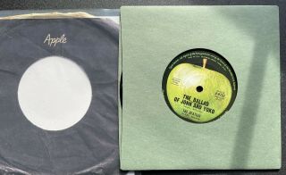 The Beatles 1969 Australia 1st Pressing Ballad Of John & Yoko On Apple Records