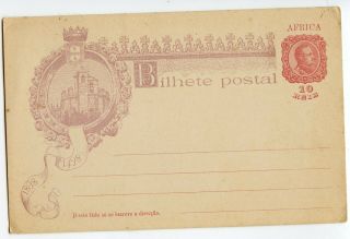 Portugal Africa Postal Card 1498 - 1898,  Castle,  Edge Toning (a773)