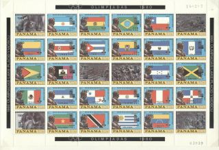 Panama 1980 Olympic Games Moscow/lake Placid 6 Sheets With Overprint Winners Mnh